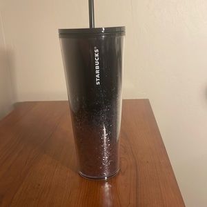Starbucks: Black and Silver Glitter Cold Cups 24oz/710ml